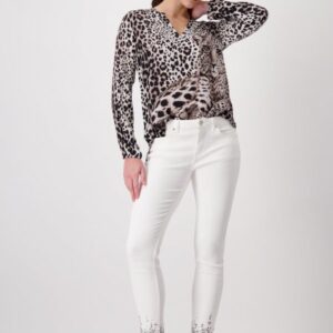 Tričko béž-vzor Monari