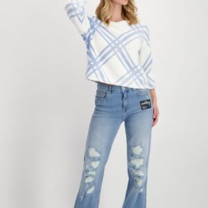 Sveter biela-vzor Monari