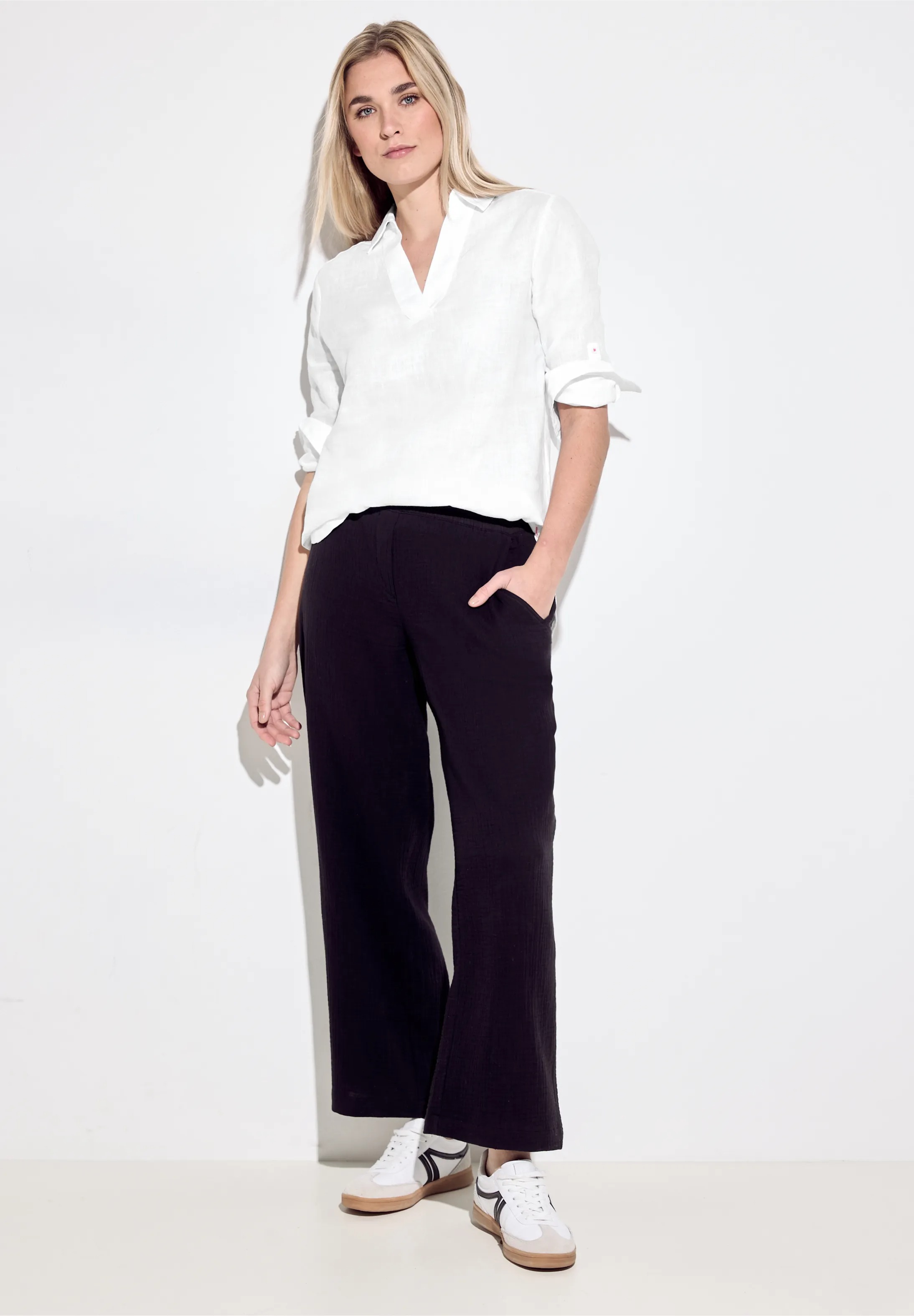 Blúzka ľan biela Cecil