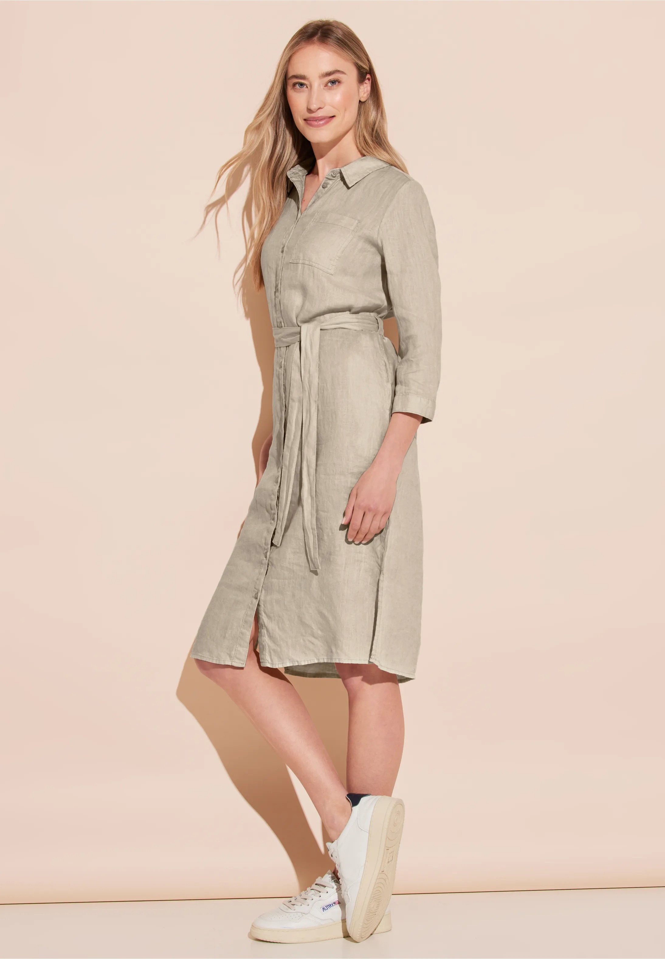 Šaty ľan pieskové Street One