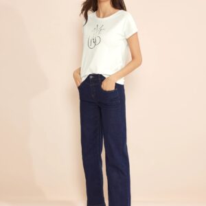 Top biely-potlač Street One