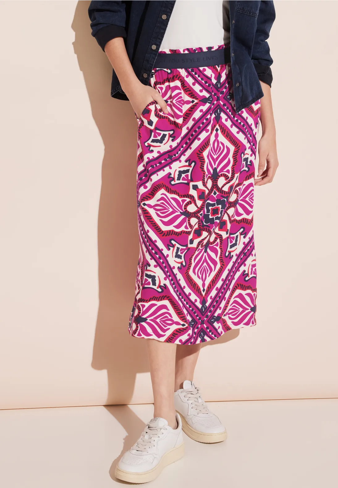 Sukňa ružová-vzor Street One