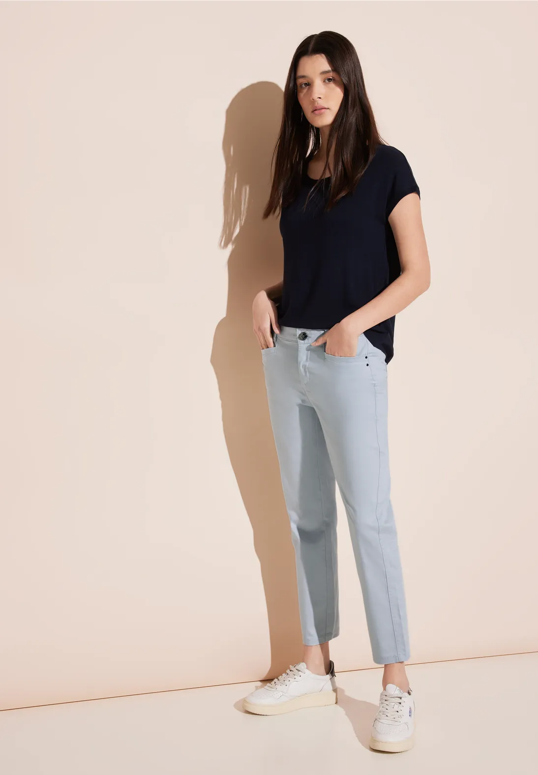 Nohavice sv.modrá Street One