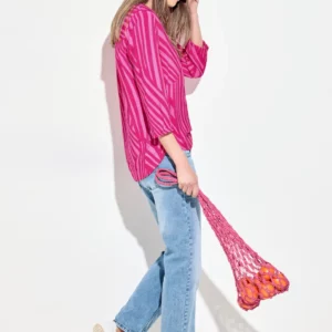 Blúzka ružová-vzor Cecil