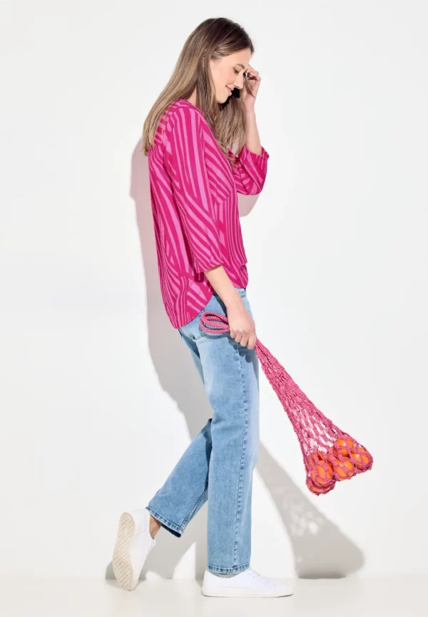 Blúzka ružová-vzor Cecil