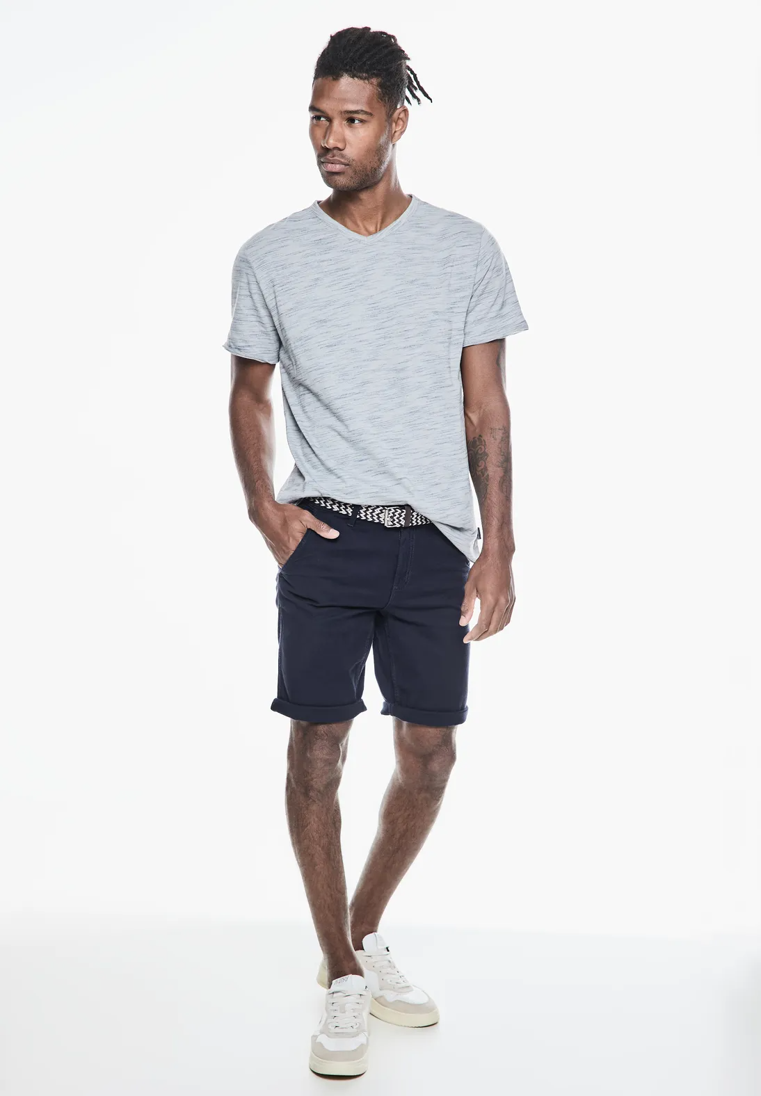 Bermudy tm.modrá Street One