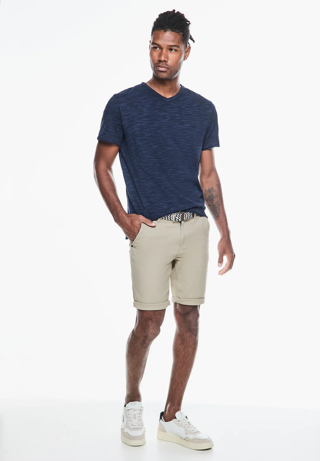 Bermudy krémová Street One