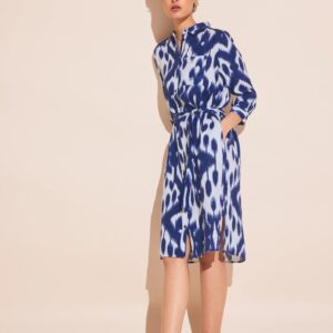 Šaty modrá-vzor ľan. Street One