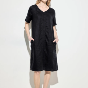 Šaty ľan čierne Cecil