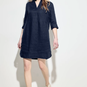 Šaty ľan modré Cecil