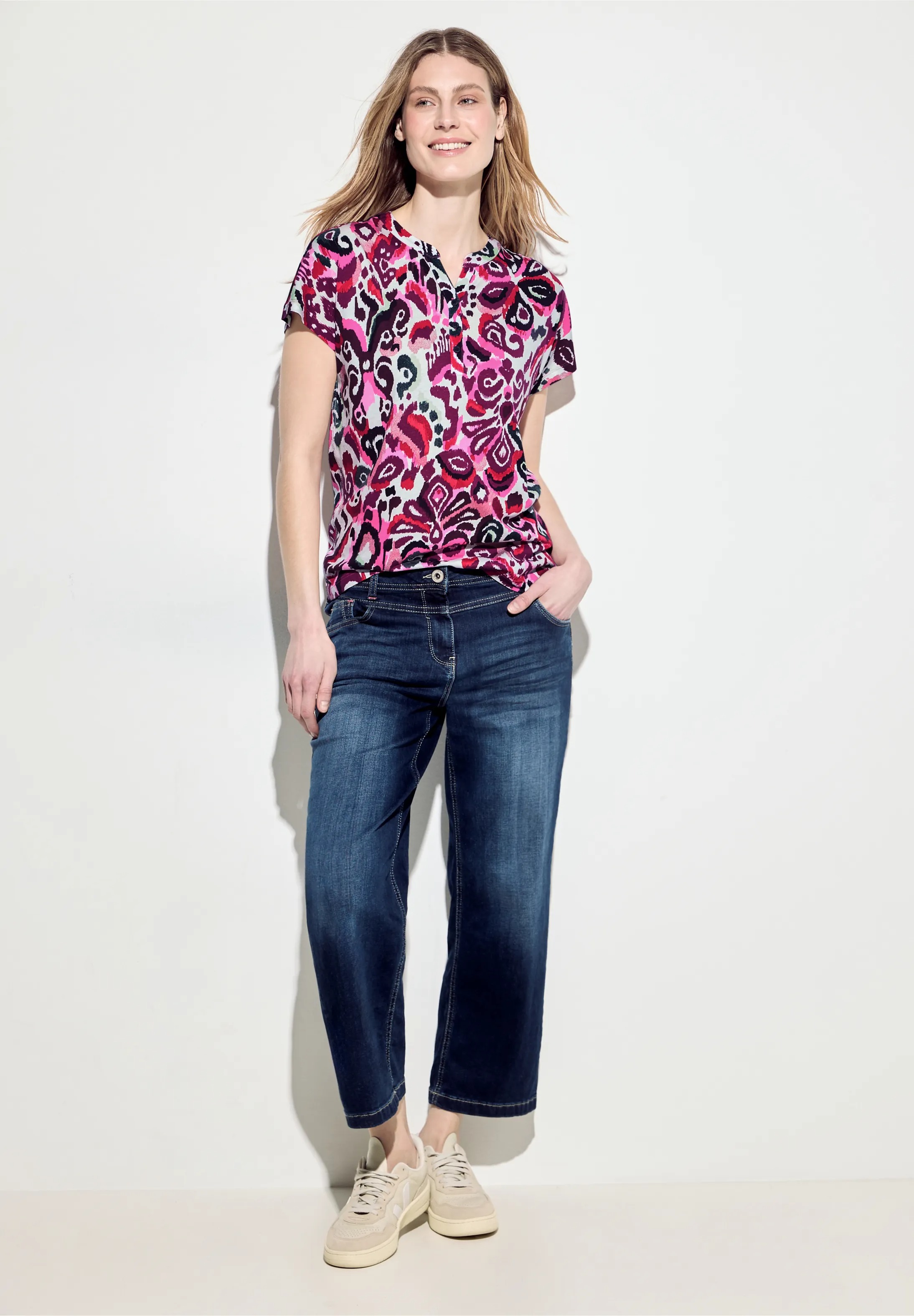 Tričko ružová-potlač Cecil