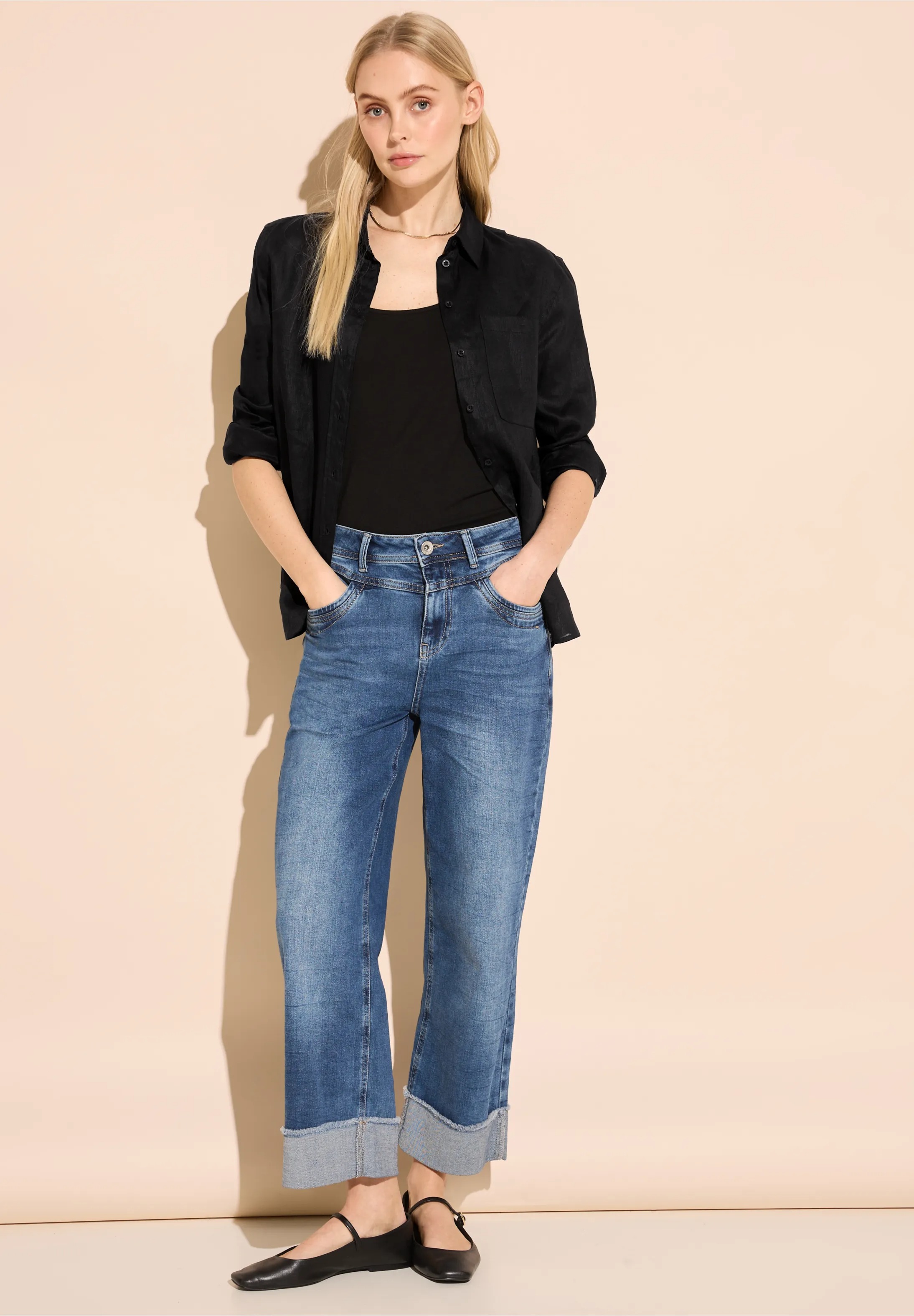 Blúzka ľan čierna Street One