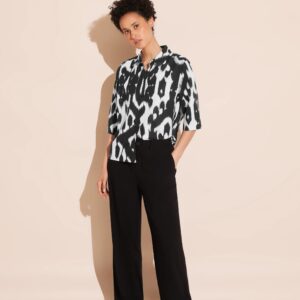 Blúzka ľan čierna-biela Street One