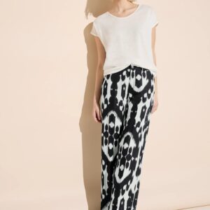 Nohavice čierna-biele Street One