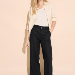 Nohavice ľan čierne Street One