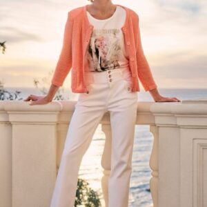 Tričko biela-vzor Monari