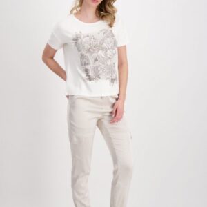 Tričko biela-vzor Monari