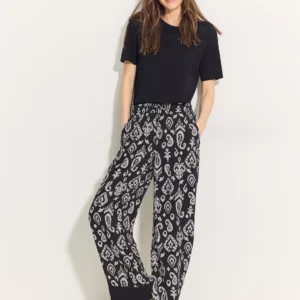 Nohavice čierna-vzor Cecil