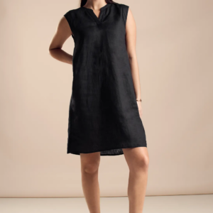 Šaty ľan.čierna Street One