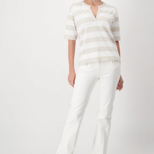 Tričko béž-pásik Monari