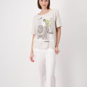 Tričko béž-potlač Monari