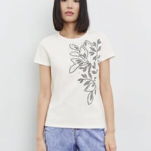 Tričko biela-potlač Taifun