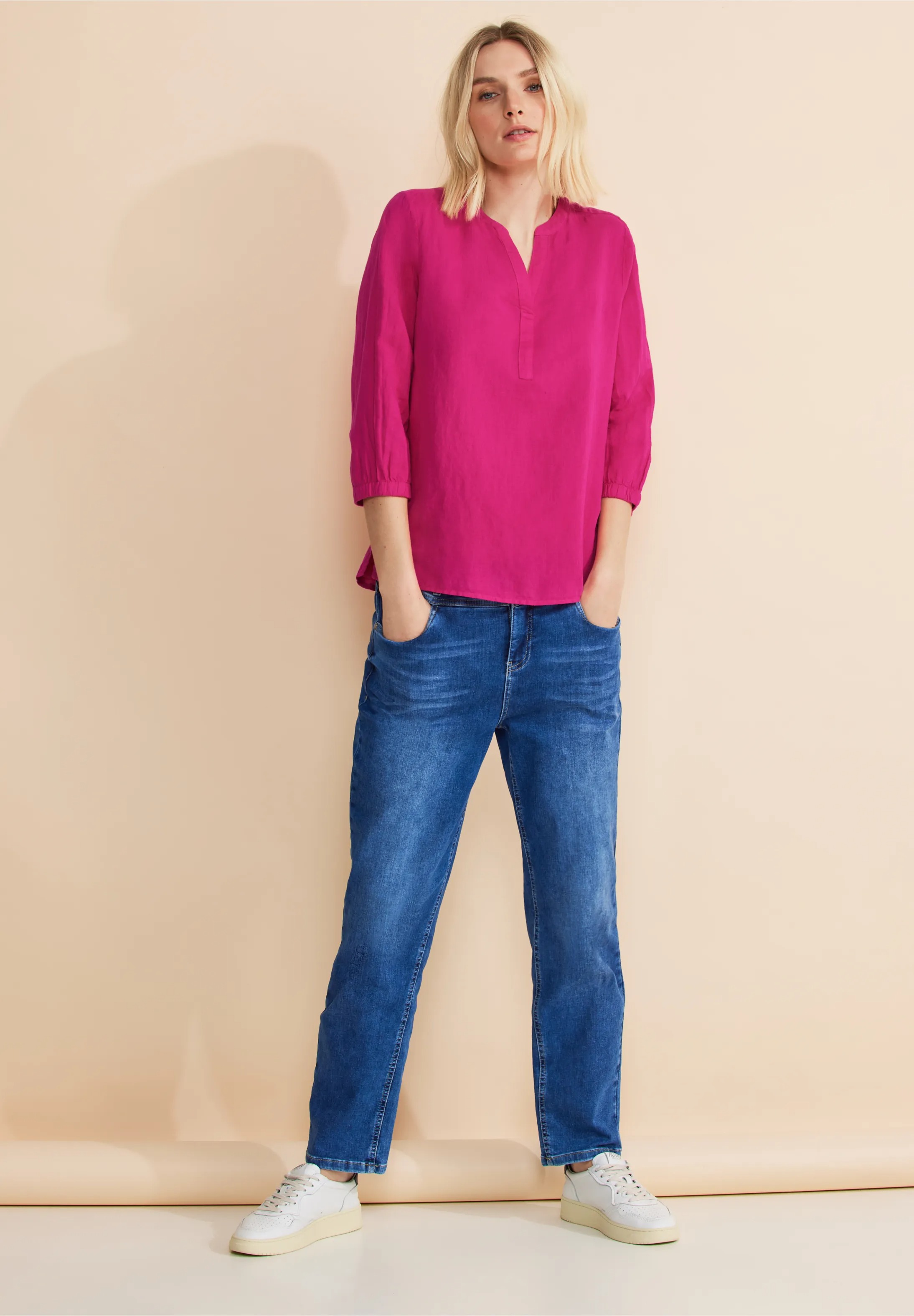 Blúzka ľan. ružová Street One