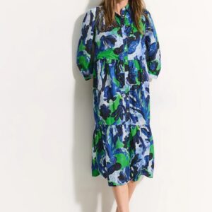 Šaty modrá-vzor Cecil