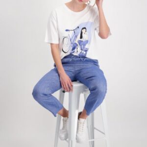 Tričko biela-vzor Monari