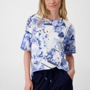 Tričko biela-vzor Monari