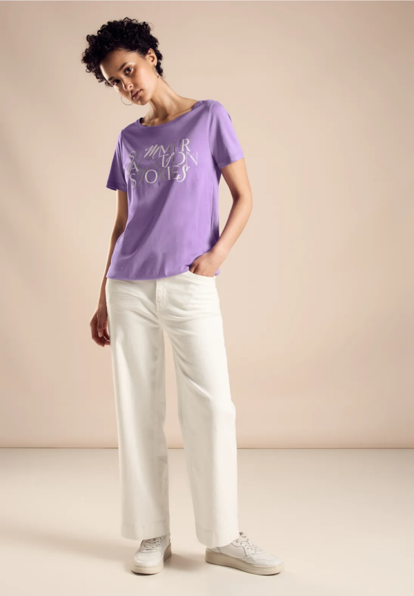 Tričko fialová-potlač Street One