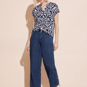 Blúzka modrá-vzor Street One