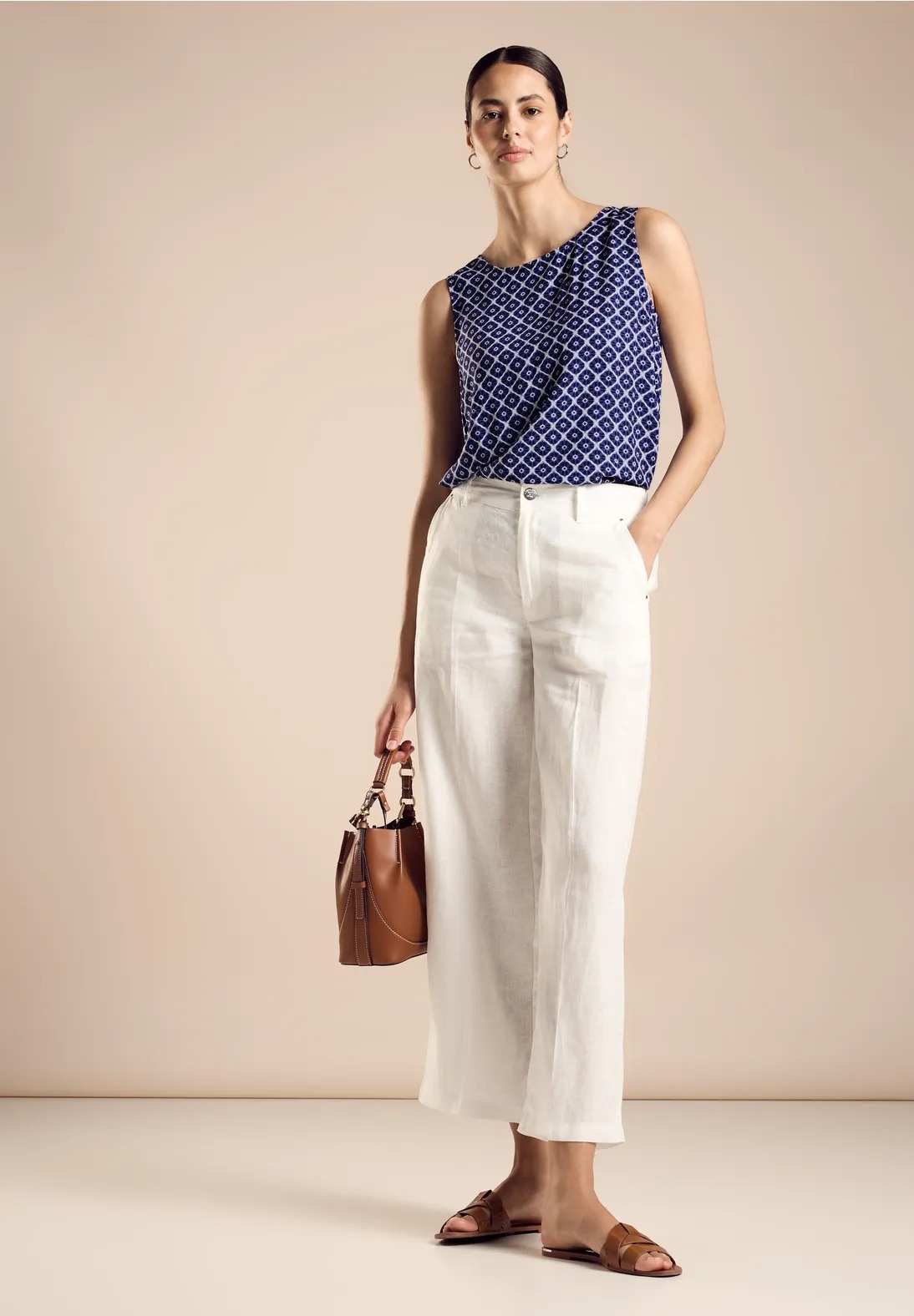 Top tm.modrá-vzor Street One