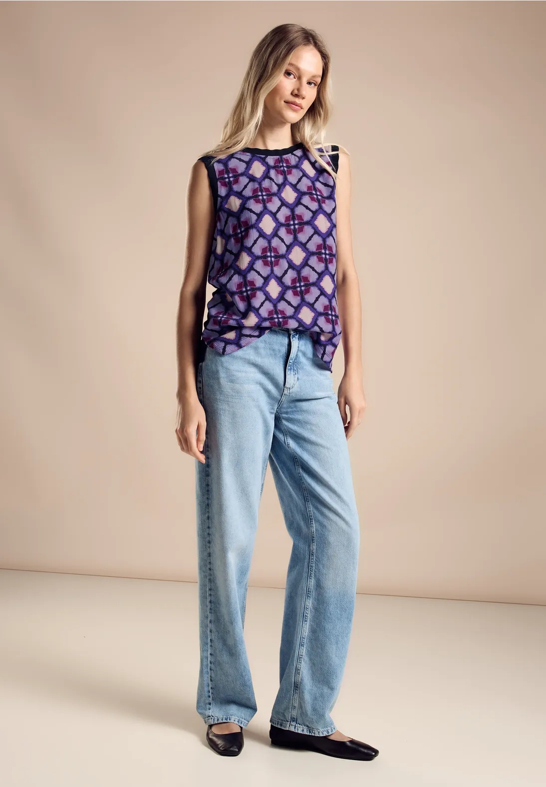 Top fialová-vzor Street One