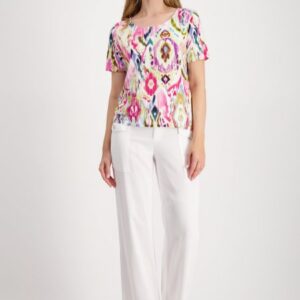 Tričko ružová-vzor Monari