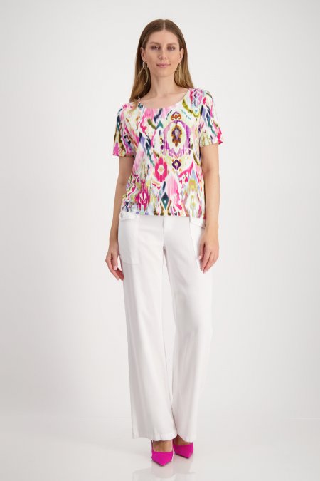 Tričko ružová-vzor Monari