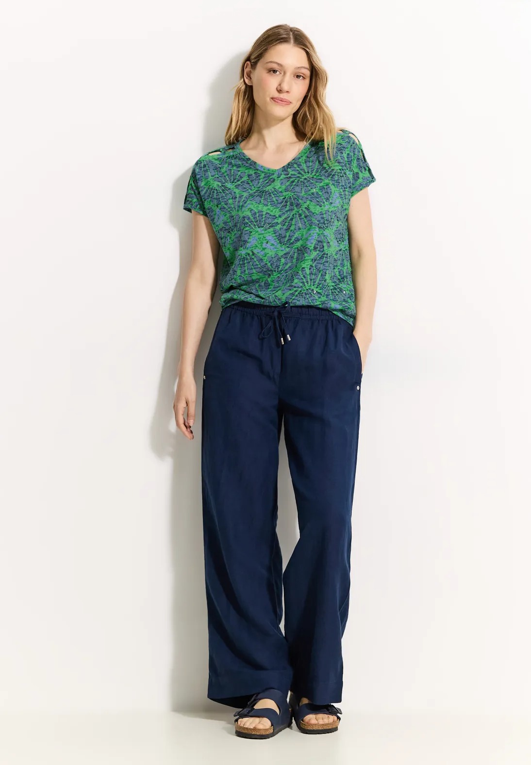 Tričko zelená-vzor Cecil