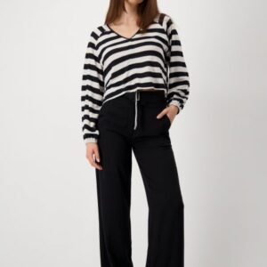 Tričko čierna-pásik Monari