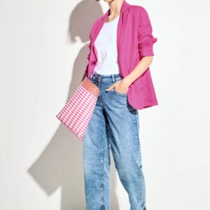 Sako ľan ružové Cecil