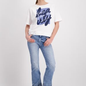 Tričko biela-potlač Monari