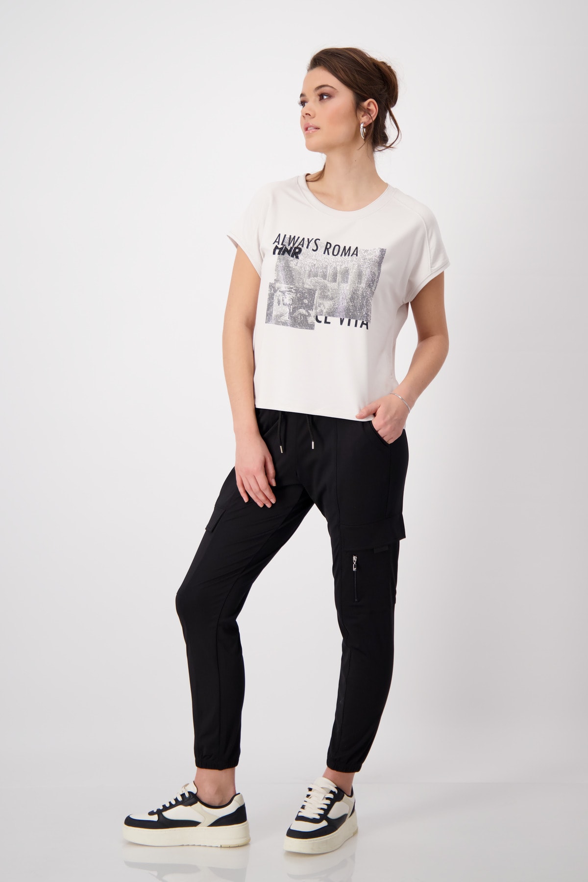 Tričko béž-potlač Monari