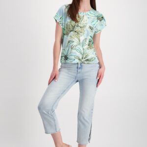 Tričko mentolová-vzor Monari