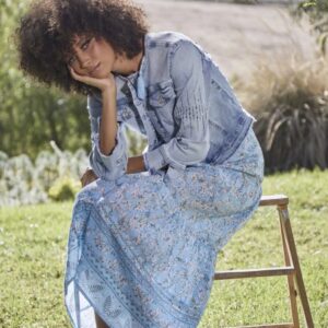 Šaty modrá-vzor Monari