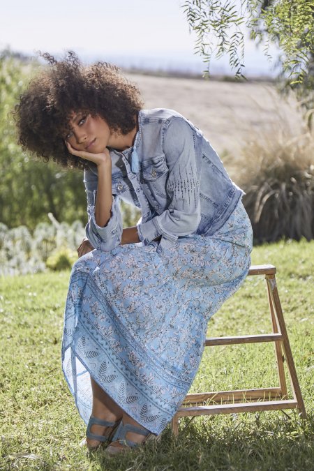 Šaty modrá-vzor Monari