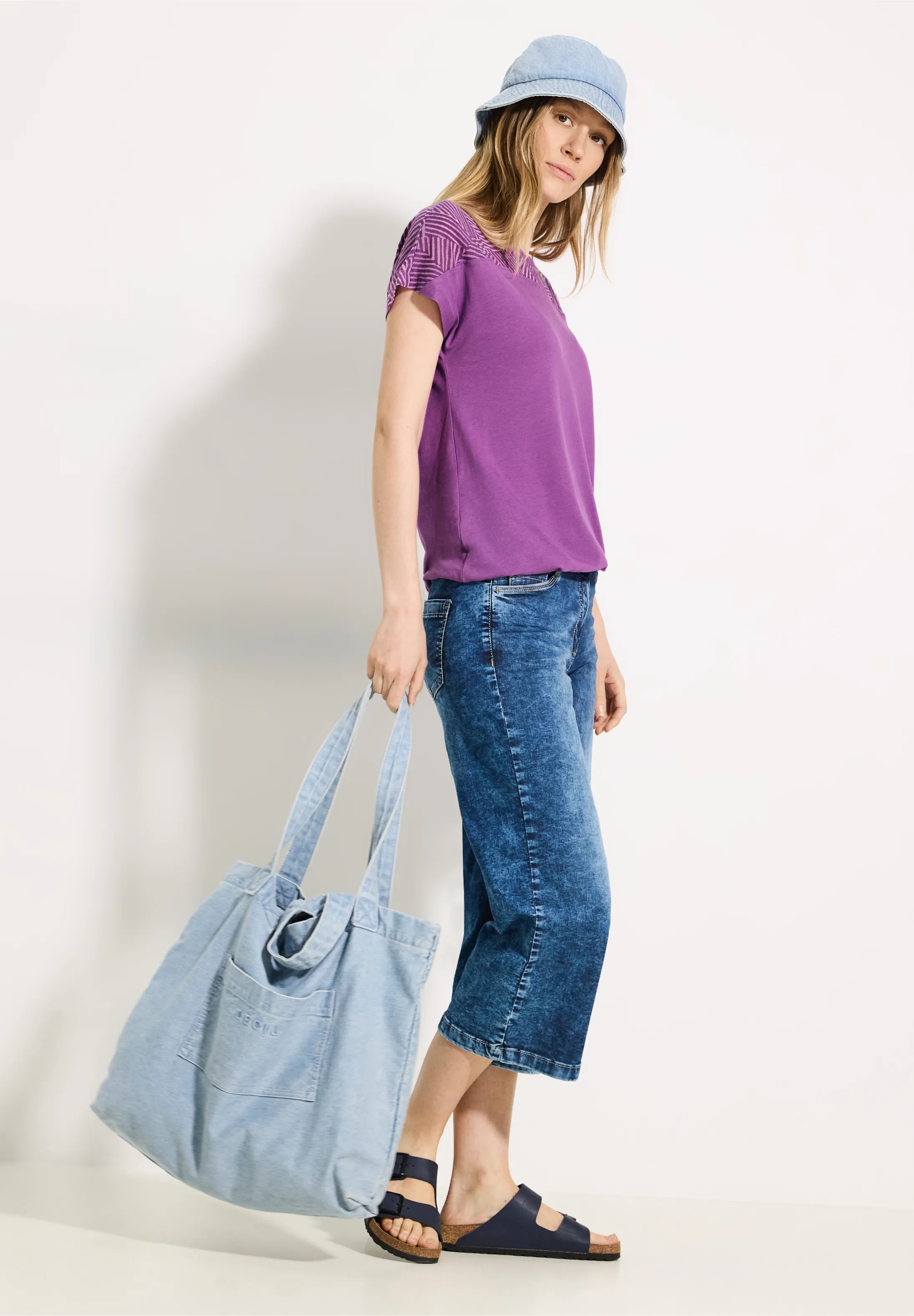 Tričko fialové Cecil